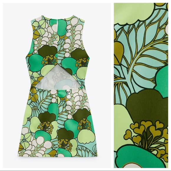 Zara Dresses Nwt Zara Mini Dress With Matching Scrunchie Size Xs